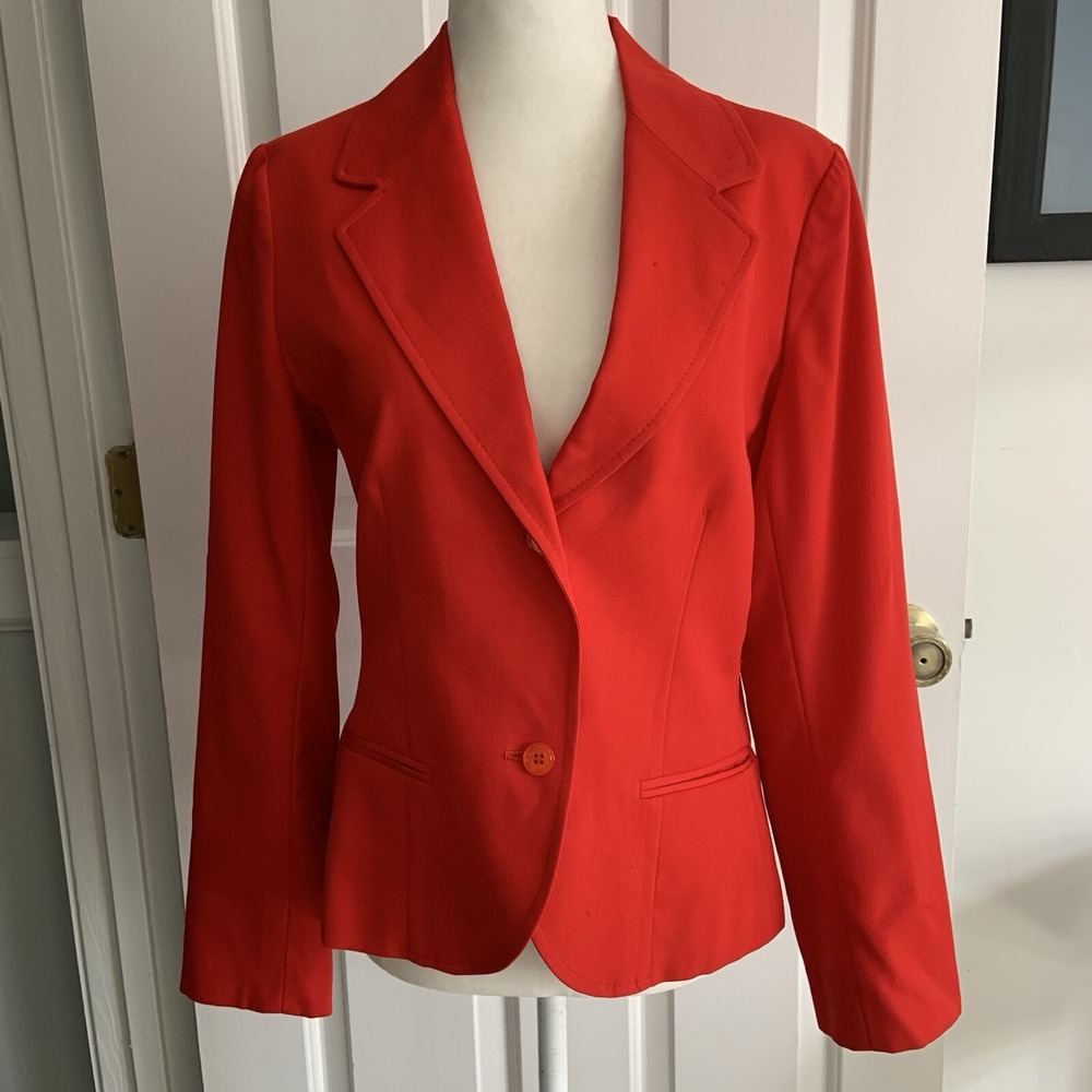 VTG Young Pendleton Red Blazer 100% Pure Virgin Wool Two Button 11-12 USA made